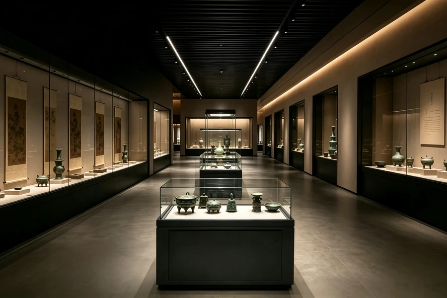 Museum display cases